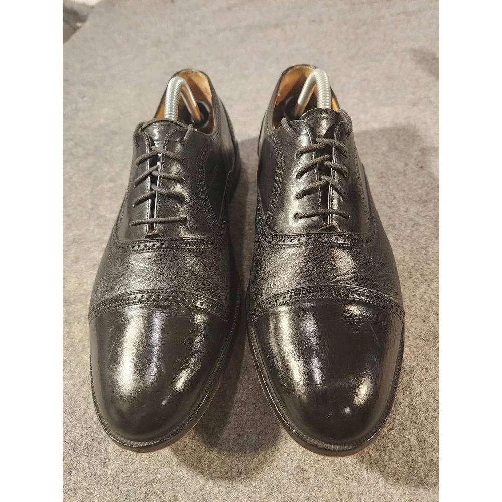 Mezlan Florence Shoes Mens Size 10 W Black Leather Cap Toe Dress Oxford Spain‎